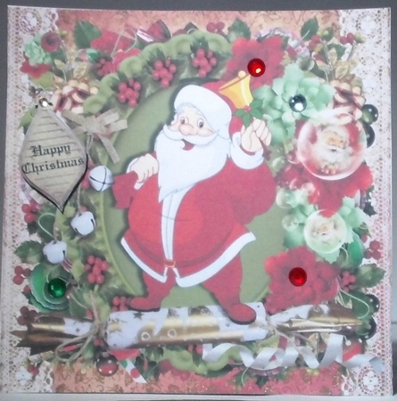 Santa On A Cracker by Hazel Underwood