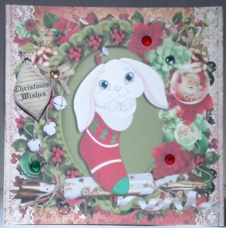 Bunny In A Stocking by Hazel Underwood