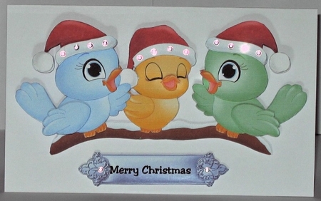 CUTE CHRISTMAS BIRDS STEP BY STEP SHEET by Hazel Underwood