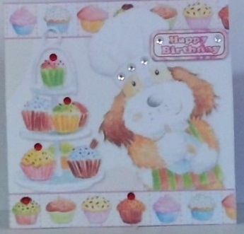 KIDDIES COMPLETE CARD BAKING INCLUDING HANDMADE STAMP ON BACK by Hazel Underwood