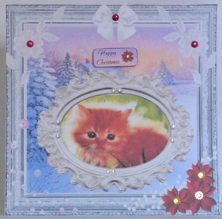 CHRISTMAS GINGER KITTEN by Hazel Underwood
