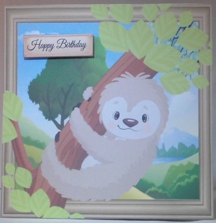 Sloth Hanging Off a Branch 8x8 Mini Kit by Hazel Underwood