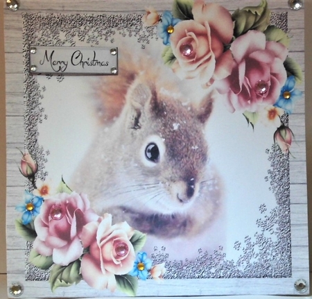 Squirrel In The Snow 8x8 Mini Kit by Hazel Underwood