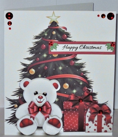 CHRISTMAS TREE & BEAR STEP BY STEP SHEET by Hazel Underwood