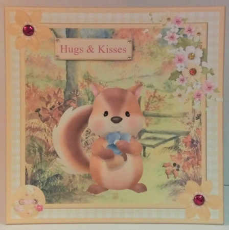 Charlie the Chipmunk Card Topper & Decoupage by Hazel Underwood