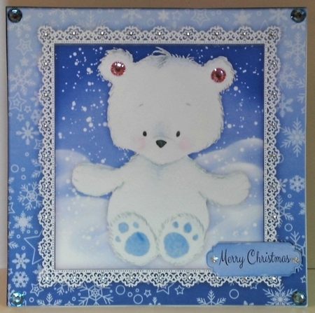 Gorgeous White Polar Bear 8x8 by Hazel Underwood
