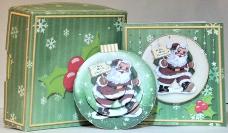 3D Santa Bauble,Card and Box Mini Kit 4 by Hazel Underwood