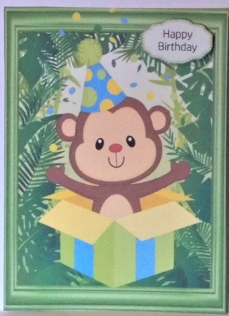Monkey In A Present by Hazel Underwood