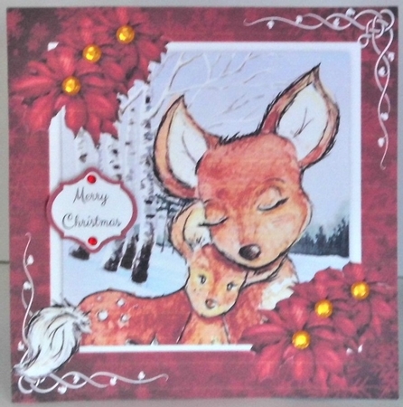 Beautiful Mum & Baby Fox 8x8 by Hazel Underwood