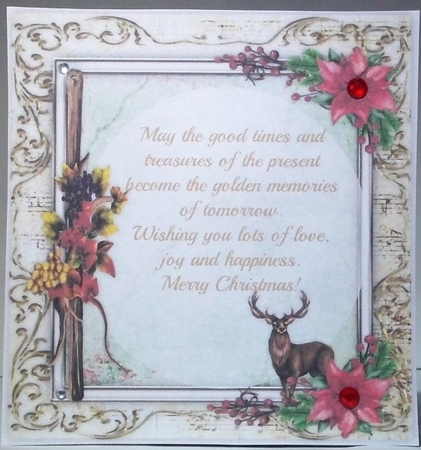 Majestic Stag incert with Verse by Hazel Underwood
