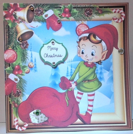 Santas Little Helper 8x8 Mini Kit by Hazel Underwood