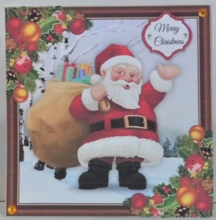 Santa Delivering The Presents 8x8 by Hazel Underwood