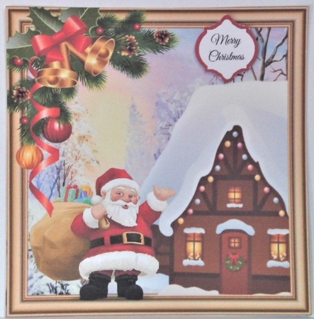 Santa Dropping Off Presents 8x8 by Hazel Underwood