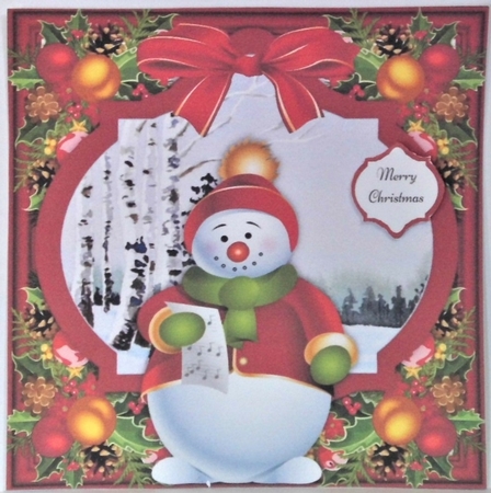 Gorgeous Snowman Singing 8x8 by Hazel Underwood