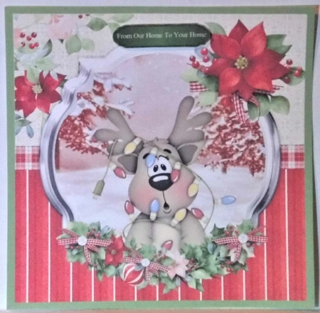 Christmas time reindeer mini kit & decoupage by Hazel Underwood