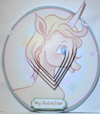 Lovely Unicorn Pyramid heart topper by Hazel Underwood