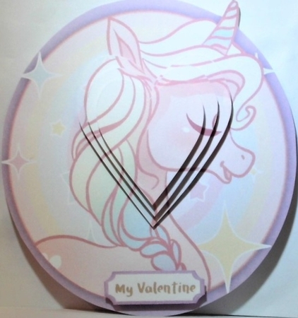 Lovely Unicorn Pyramid heart topper 2 by Hazel Underwood