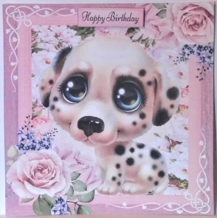 Beautiful Blue Eyed Dalmation Puppy 8x8 by Hazel Underwood