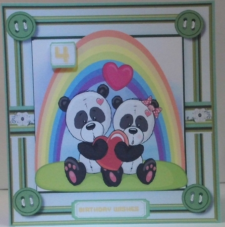 Pandas Rainbow by Hazel Underwood