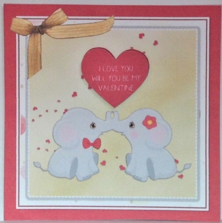 Valentine elephants by Hazel Underwood
