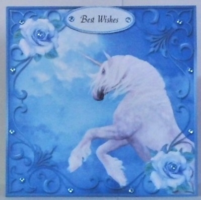 Fantasy Blue Unicorn by Hazel Underwood