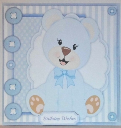 Cutie Pie Blue Bear by Hazel Underwood