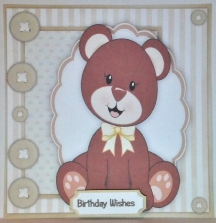 Cutie Pie Brown  Bear by Hazel Underwood