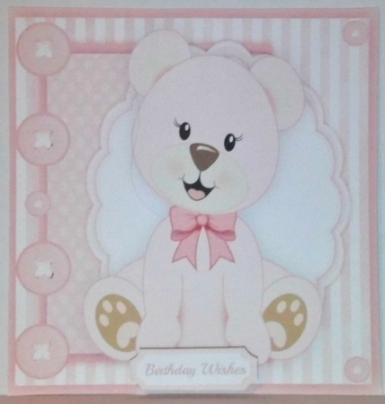 Cutie Pie Pink  Bear by Hazel Underwood