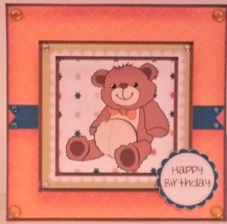 Lazy Bear Card Topper by Hazel Underwood