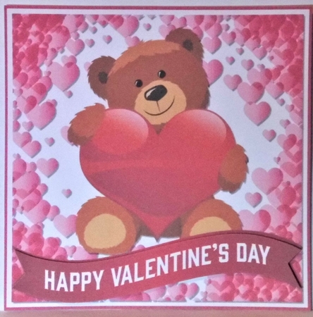 BEAR WITH HEART VALENTINES MINI KIT by Hazel Underwood