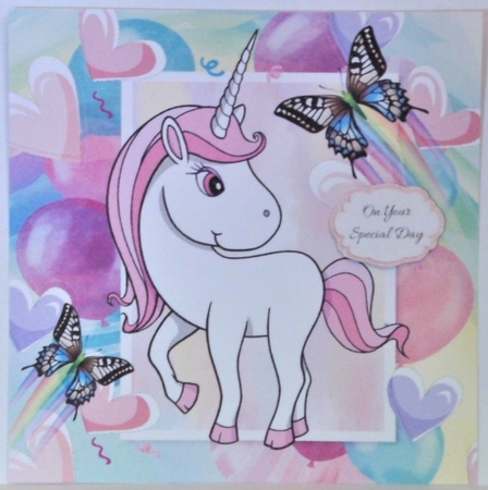 Gorgeous Pink Unicorn 8x8 by Hazel Underwood