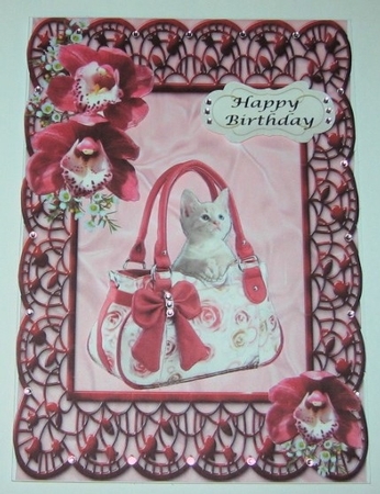Kitten in handbag - Birthday or Mothers Day by Hazel Underwood