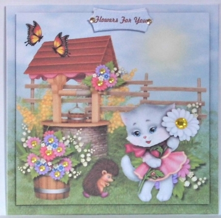 Flowers For You Cute Kitten Mini Kit by Hazel Underwood