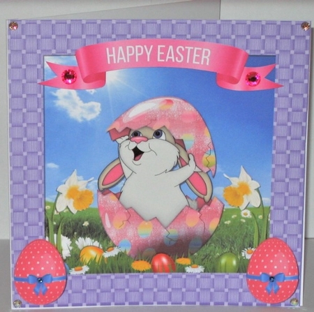 BUNNY EGG - EASTER QUICK CARD by Hazel Underwood