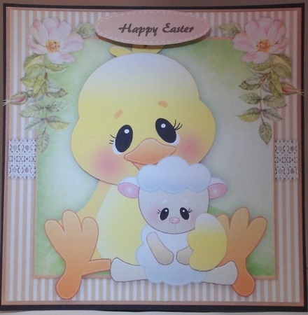 Easter Little  Chick and Lamb by Hazel Underwood