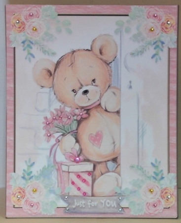 Hello Honey Im Home Bear Card Topper by Hazel Underwood