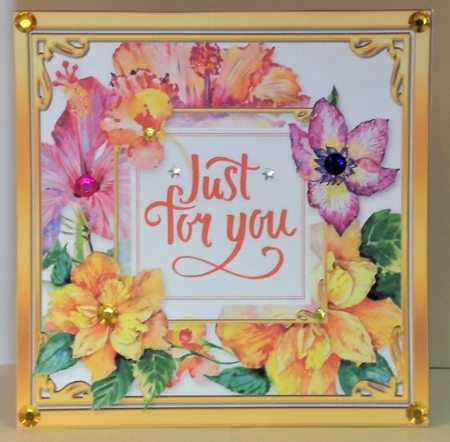 Golden Spring Card Topper by Hazel Underwood