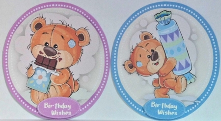 2 Teddy Sweet Toppers by Hazel Underwood