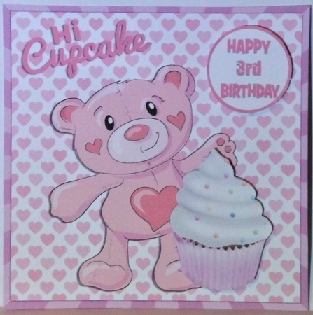 HI CUPCAKE with hearts by Hazel Underwood