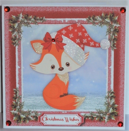 Cute Christmas Fox by Hazel Underwood