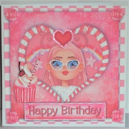 8x8 Pink cutie  by Hazel Underwood
