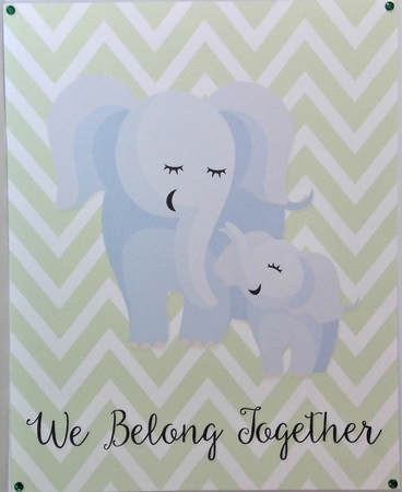 Mother and Baby Elephant Card Topper by Hazel Underwood