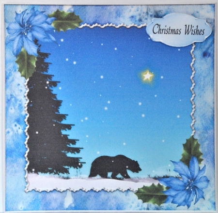 Silhouette Christmas Bear by Hazel Underwood