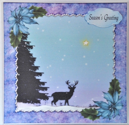 Silhouette Christmas Deer by Hazel Underwood