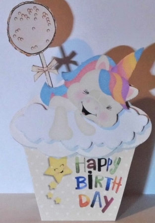 Unicorn cupcake. by Hazel Underwood