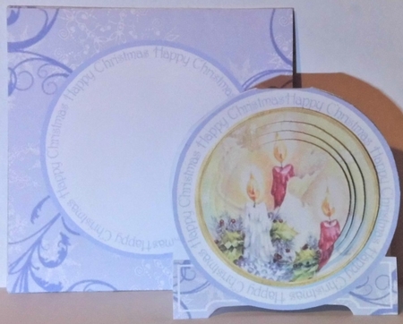 Candle Trio 3D Circle Card with Toppers & Envelope Mini Kit by Hazel Underwood