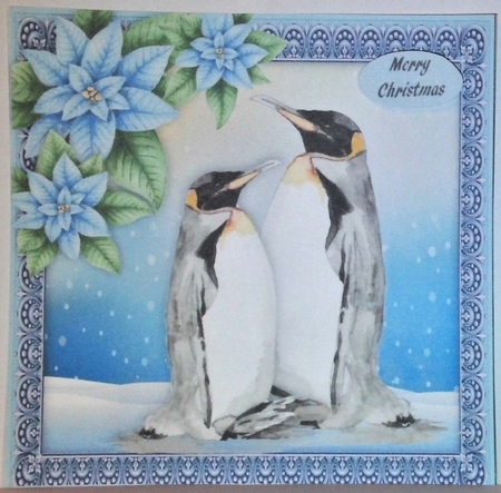 Gorgeous Penguin Family 8x8 by Hazel Underwood