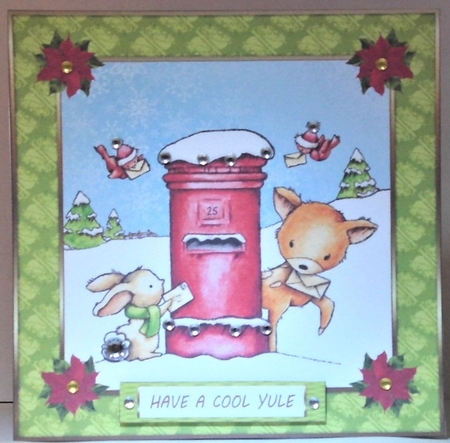 Cute Bunny And Deer - Quick Card Topper by Hazel Underwood