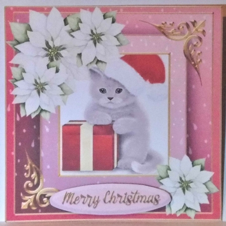 Christmas cat quick card  by Hazel Underwood