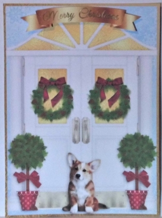 CHRISTMAS CORGI by Hazel Underwood